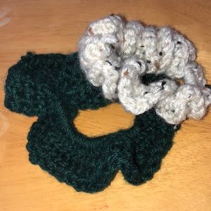 hand crocheted hair scrunchies
